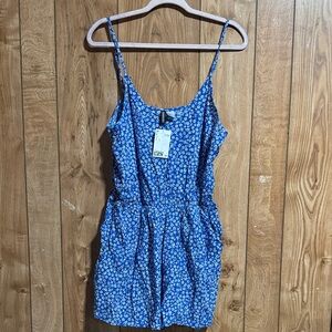 H&M Blue and White Floral Dress